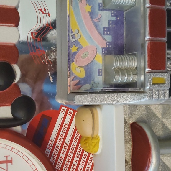 Vintage Eleco Nostalgia Quarts 50's Diner Juke Box Ice Cream Parlor Clock 3D - Picture 5 of 10